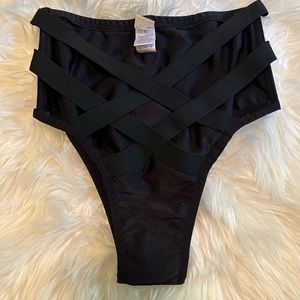 New! iHeartRaves Strappy Front Ultra High-Rise Bottom
